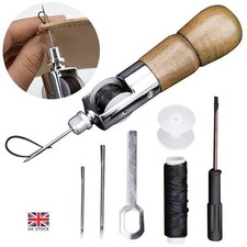 Leather Craft Lock Sewing Awl Thread Kit Stitch Needles Leather Fabric DIY Tool