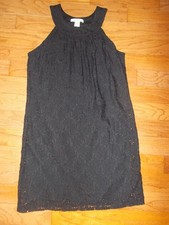 Laundry by Design Women's High Neck Lined Black Sleeveless Dress Size Medium