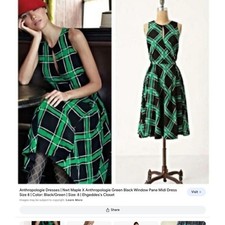 Anthropology maple plaid wrap around dress--SALE Today!!