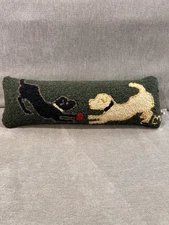 Chandler Four Corners Dogs Pillow 8”x24” 100% Wool Designed By Laura Megroz