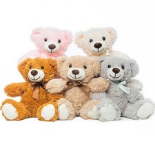 Bulk Teddy Bears 5-Pack 13.5" Plush Toys for Kids Christmas  Valentine's