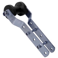 Tongue Mount Roller 4" 5" W Black Rubber Adjustable Keel Roller Bracket Assem...