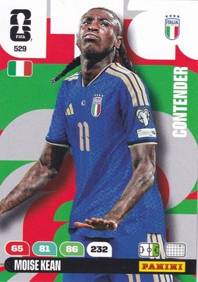 MOISE KEAN   PANINI FIFA WORLD CUP 2026  ADRENALYN XL  CONTENDERS # 529