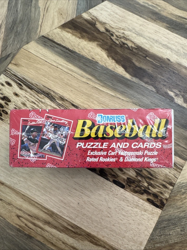 Caja de béisbol Donruss 1990 con rompecabezas Carl Yastrzemski sellado de fábrica Foto 3 de 4