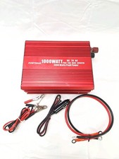 1000W Pure Sine Wave Car Power Inverter 12V DC to 110V 120V AC Open Box.