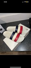 Moncler White Sliders Uk 9 Used Good Condition