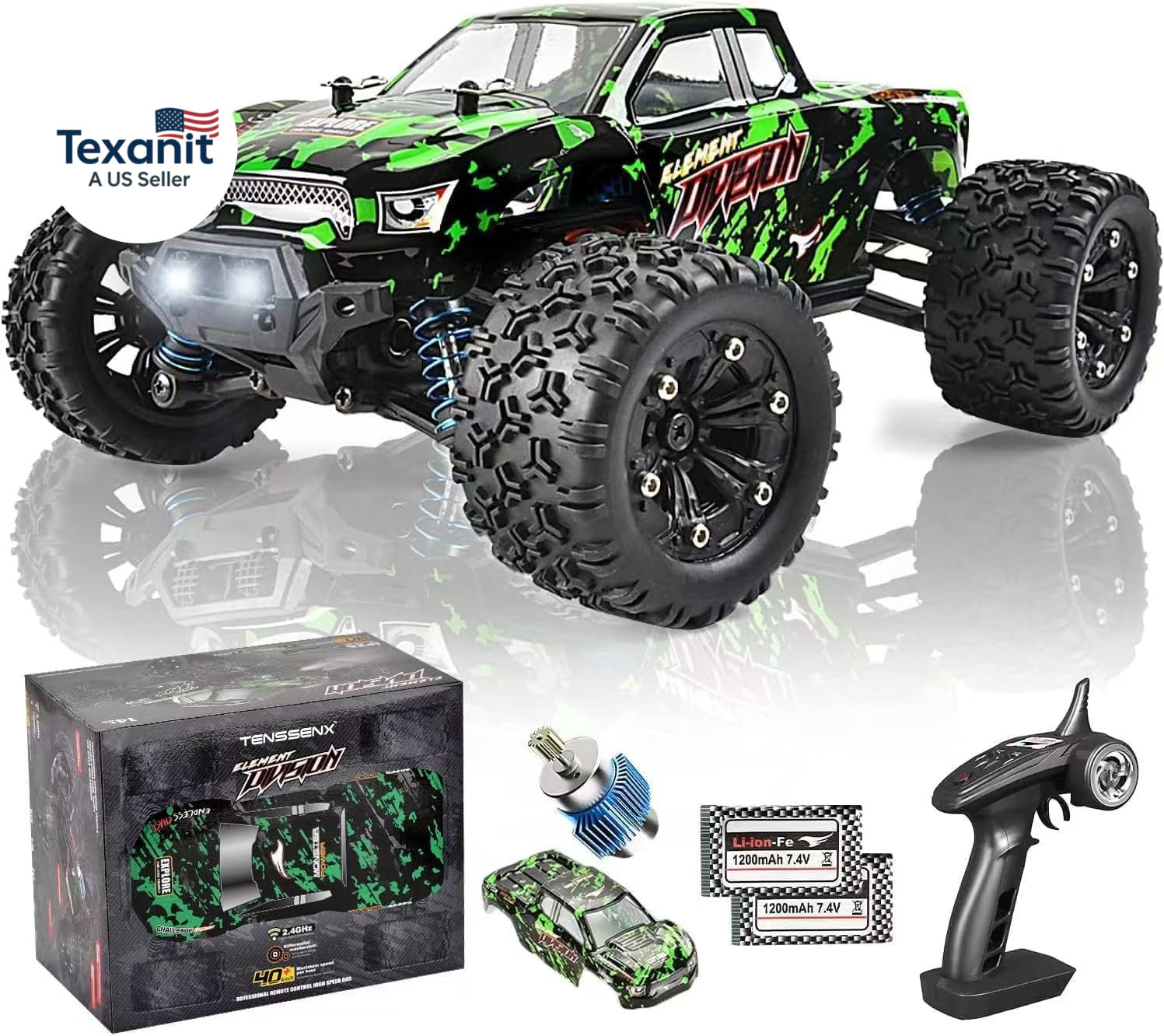 S, 40kph High Speed 4wd Remote Control Car With 2 R