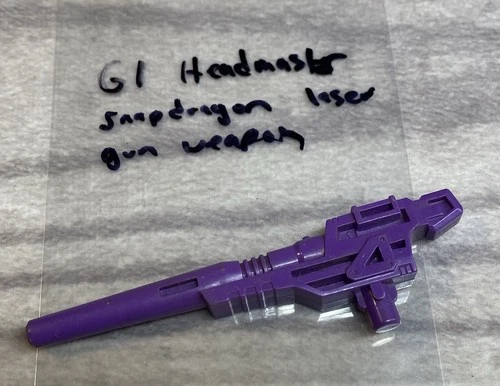 Vintage 1987 Transformers G1 Headmaster Snapdragon Gun Laser Accessory Hasbro