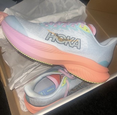 HOKA Mach 6 Women s Multicolor Lace-Up Low Top Athletic Sneakers 1147553-ISK