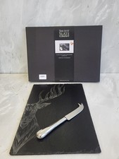 Image of The Just Slate Company Scandi Stag Etched Cheese Board Set BNIB.PBF*2002594