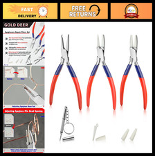 3PCS Nylon Jaw Eyeglass Frame Pliers Set for Repair Adjustment - Flat Nose Too