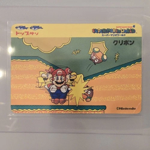 Bandai Mario trading card Super Mario World Nintendo Vintage NES