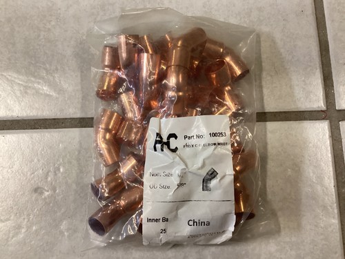 (lot of 25) 1/2" 45 degree Street Copper Elbow Fitting