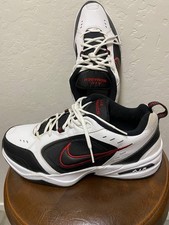 Nike Air Monarch IV 13W White Black Red 4E Extra Wide Full-Length Air Training
