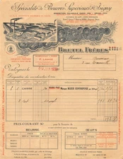 19-0423 1920 BUTTERRES SUPERIEURS D ISIGNY BRETEL FRERES A VALOGNES