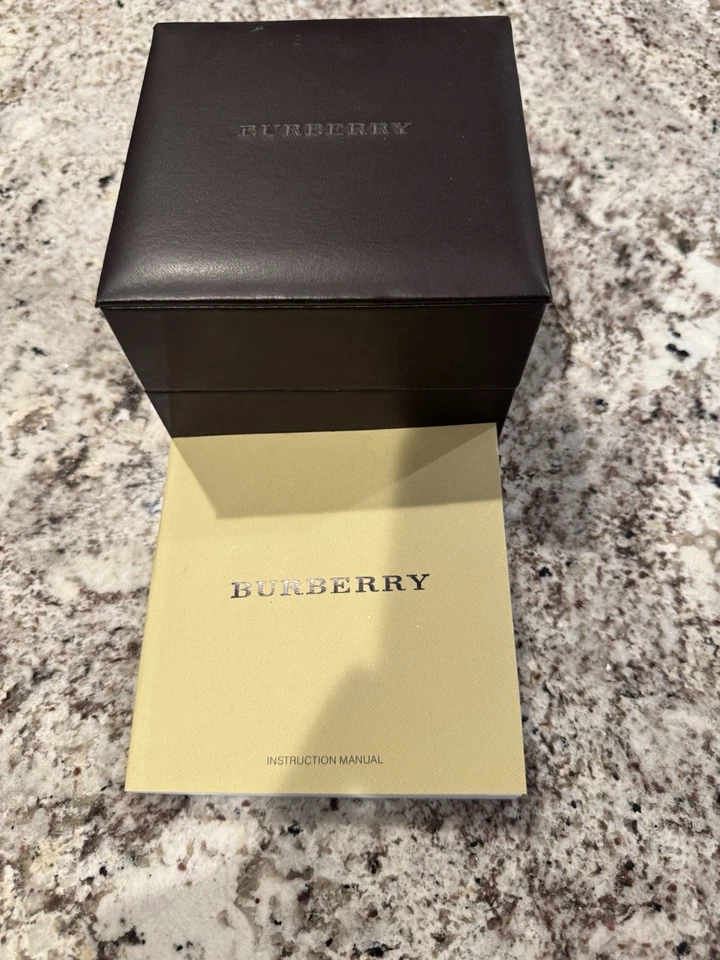 Authentic Burberry watch women - Black Leather Band - With Box And Manual - Image 4 of 4