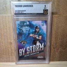 2021 Panini Absolute Trevor Lawrence By Storm BST-1 Golden Grading Mint 9