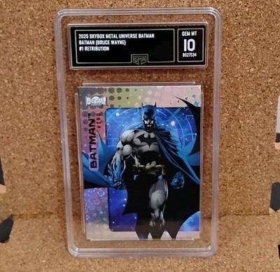2025 Batman Metal Universe Batman #1 Retribution BRUCE WAYNE Holo GEM MINT 10