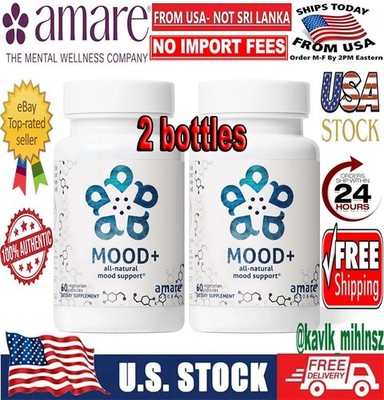 Amare Global Mood+ Plus Mood Support Stress Relief Calm Capsules 60 Capsules  