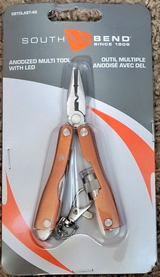 4'' Mini Multi-Fishing Tool Anodized Aluminum W/LED South Bend NEW
