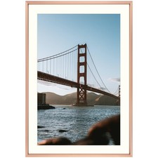 Frametory 13x19 Metal Picture Frame with Mat for 11x17 Photos Real Glass Aluminu