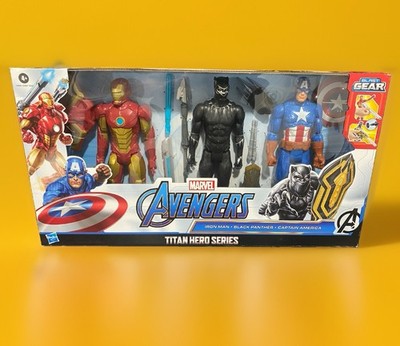 Marvel Avengers Titan Hero Series Captain America Black Panther Iron Man Figure