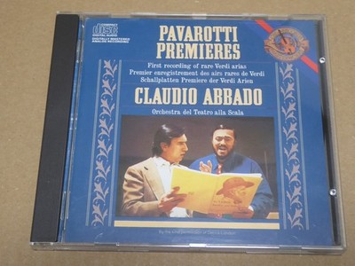 PAVAROTTI premieres verdi / abbado NM/VG+ (CD Album, Klassik, CBS Masterworks)