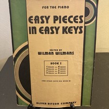 Piano Easy Pieces in Easy Keys Wilmans Vtg 1935 Ditson Learn to Play Songbook