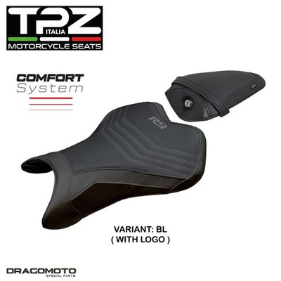 YAMAHA R9 2025 Sattelbezüge YR925LC-BL-1 TPZ schwarz COMFORT SYSTEM CON LOGO