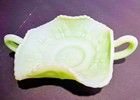 Estate Signed Fenton Bowl Dish butterflies  W HANDLES 8" — photo 3