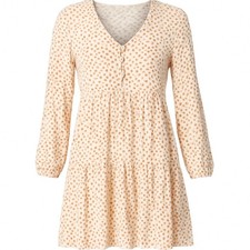 American Eagle Floral Print Long Sleeve Mini Dress Bohemian Cute size small fall