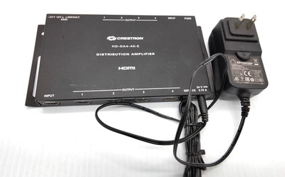 Crestron HD-DA4-4K-E HDMI 4 Channel Distribution Amplifier with adapter