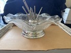￼ Jeanette Clear, Iris And Herringbone Nut Dish With Pics Rare — photo 2