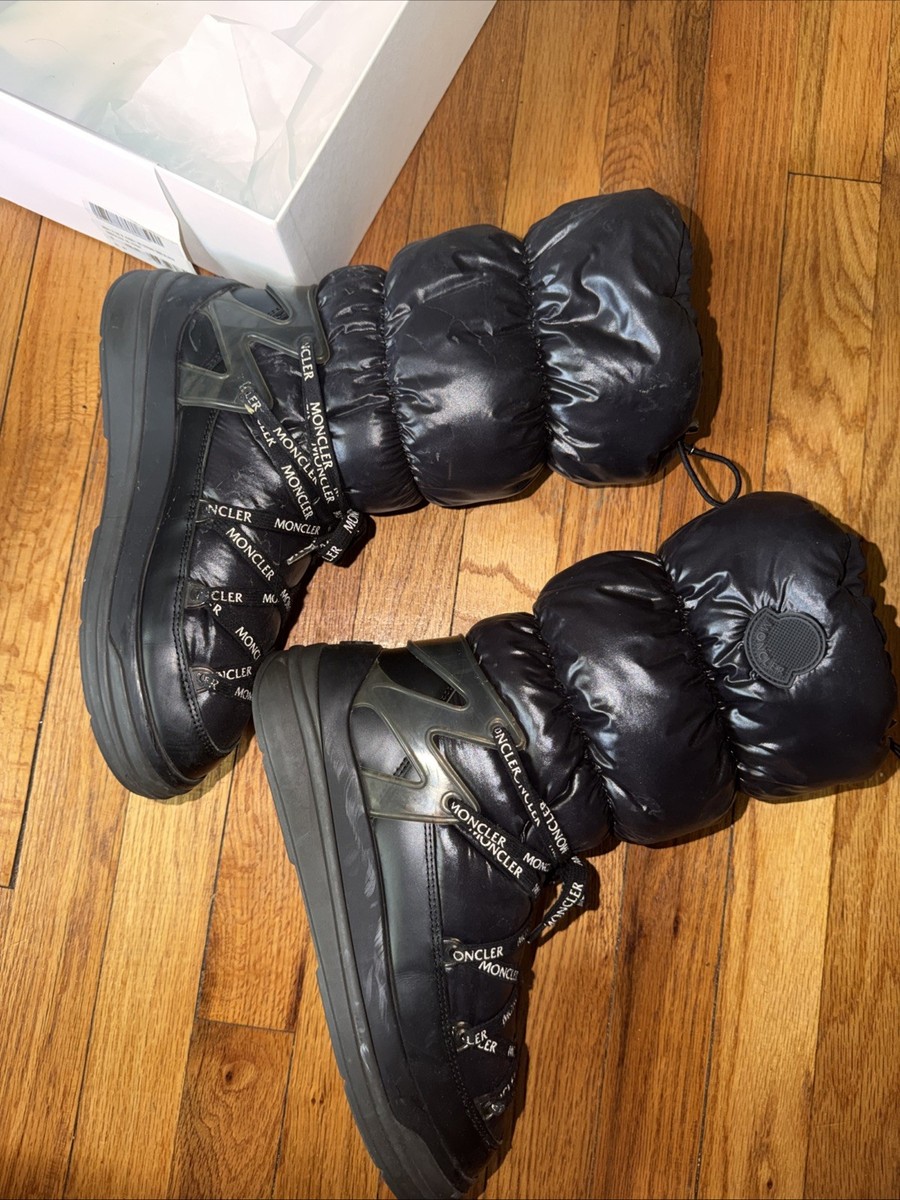 Moncler Black High Snow Boots View 6