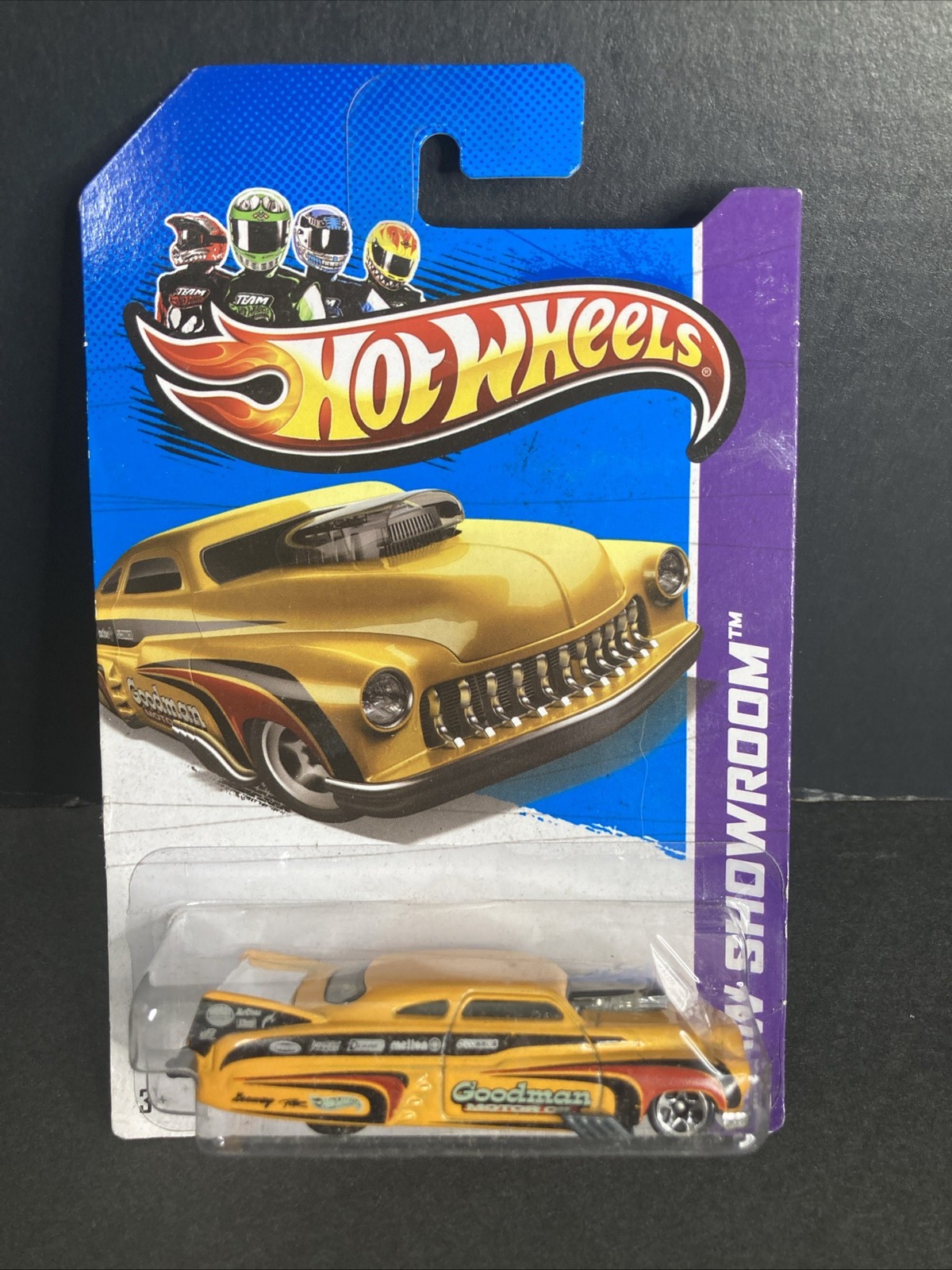 Hot Wheels '49 Drag Merc #193/250 HW Showroom Yellow Die-Cast Car 2013