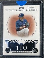 Santana, Johan - 2008 Moments & Milestones - Card #87 - Strikeouts 110 - 130/150