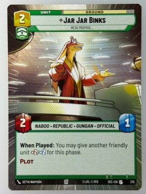 Star Wars Unlimited - Jar Jar Binks Hyperspace 375