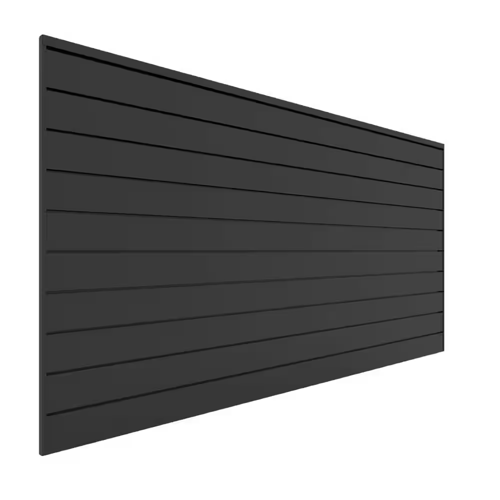 PVC Slatwall 8 Ft. X 4 Ft. Charcoal