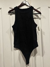 American Eagle Ribbed Bodysuit Set black Large