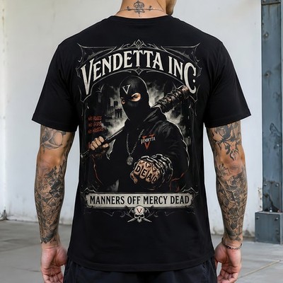 Vendetta Inc. Herren T Shirt Manners Off schwarz Hate Shirt S-5XL kurzarm