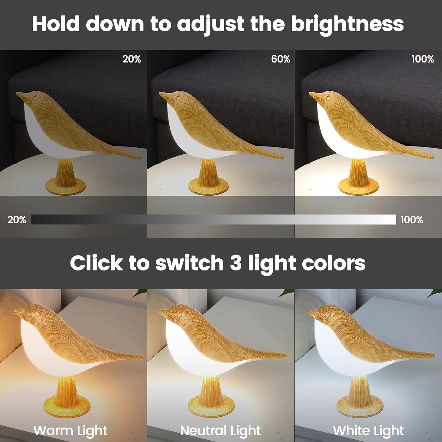 Lampe de table tactile et diffuseur de parfum pour air sec