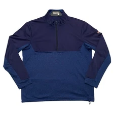 Greyson 1/4 Zip Long Sleeve Pullover Sweater Mens Size Medium Blue Golf