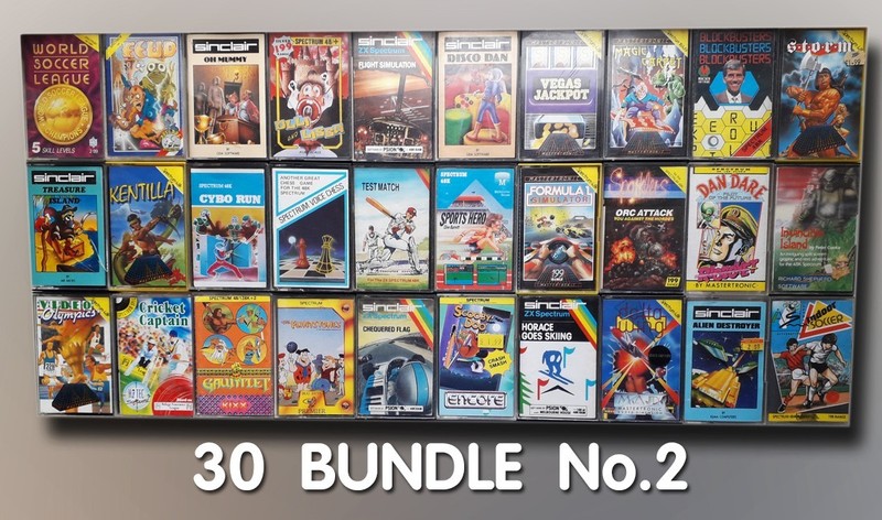30 GAMES BUNDLE JOBLOT No.2 for Sinclair ZX Spectrum. No dupes or covertapes.