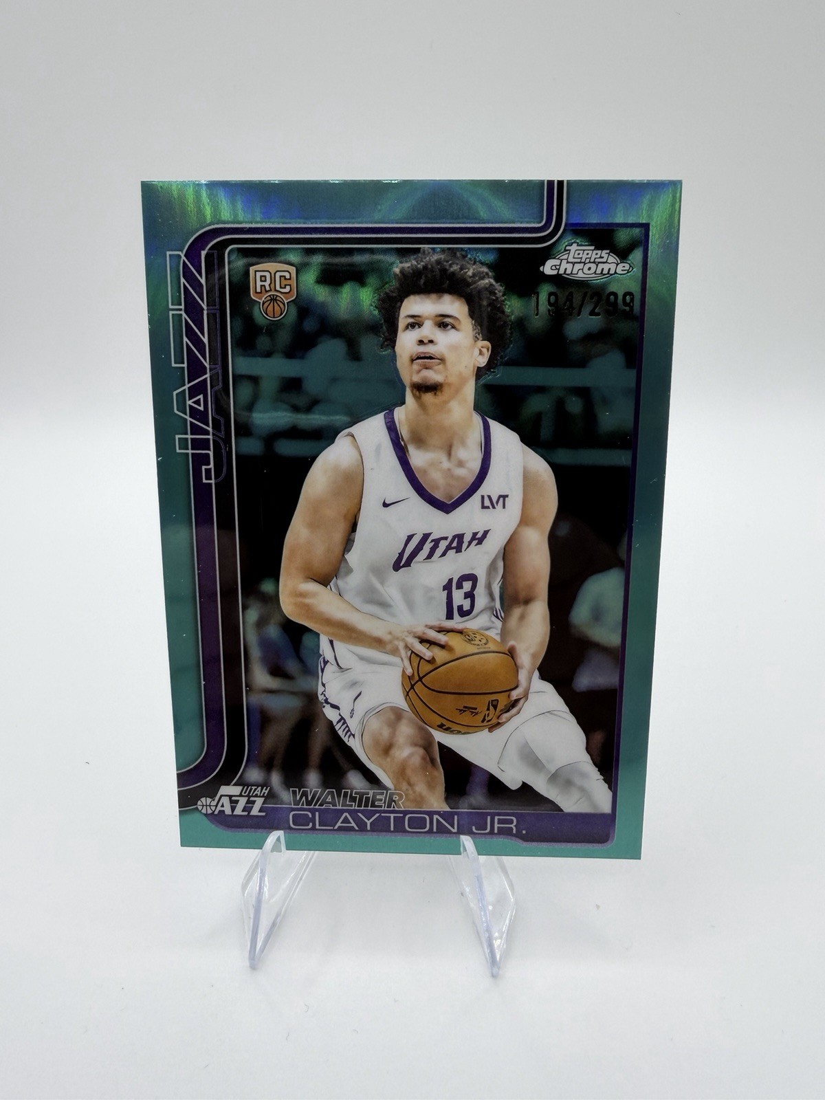 2025-26 Topps Chrome Basketball Walter Clayton Jr Teal /299 Utah Jazz #268