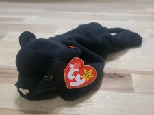 Ty Velvet 1997 Black Panther Cat PVC Beanie Baby With Tags 4th Gen Tag