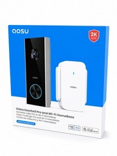 Aosu Security Smart Video Doorbell Pro, Wireless 2K with Chime , Two way Audio