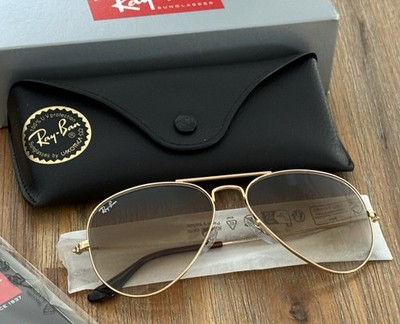 Ray Ban Aviator Large Sonnenbrille RB 3025 braun/gold 55 Neu OVP  