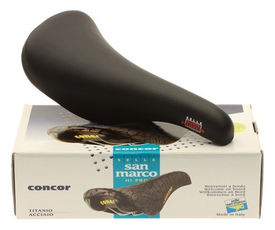 Selle San Marco Concor Supercorsa Hi-Pro Saddle Steel Rails Black NIB NOS NEW