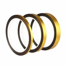 3 Rolls Gold Tape 55 yards 0.2  , 0.4  , 0.6   Matte Gold Metal