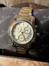 Bulova 98P120 Women's Wintermoor Diamond Date Two Tone Chronograph Dress Watch